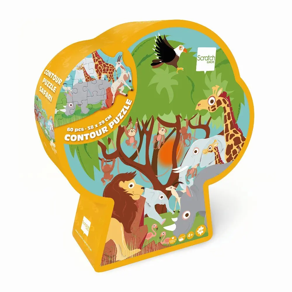 Cover: 5414561811473 | SCRATCH - Konturpuzzle Safari 60 Teile | Spiel | 276181147 | 2022