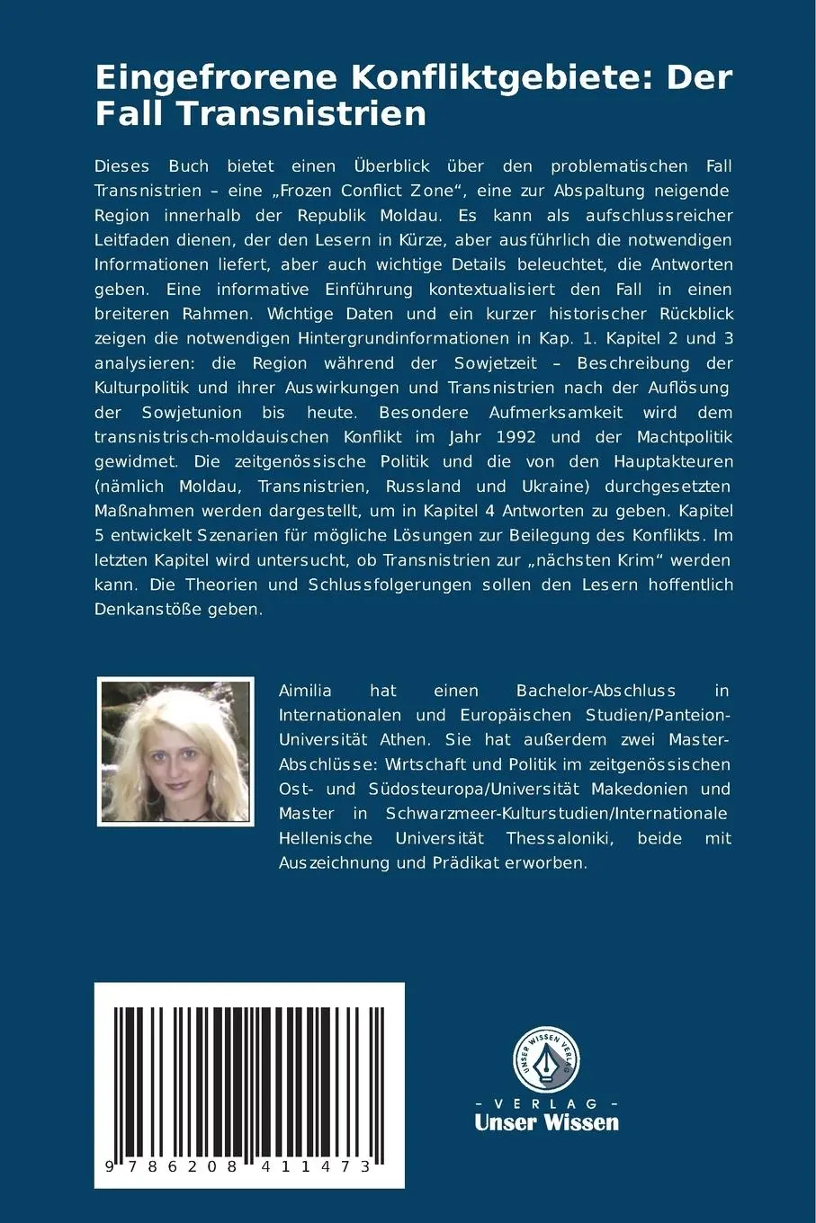 Rückseite: 9786208411473 | Eingefrorene Konfliktgebiete: Der Fall Transnistrien | Papoutsi | Buch