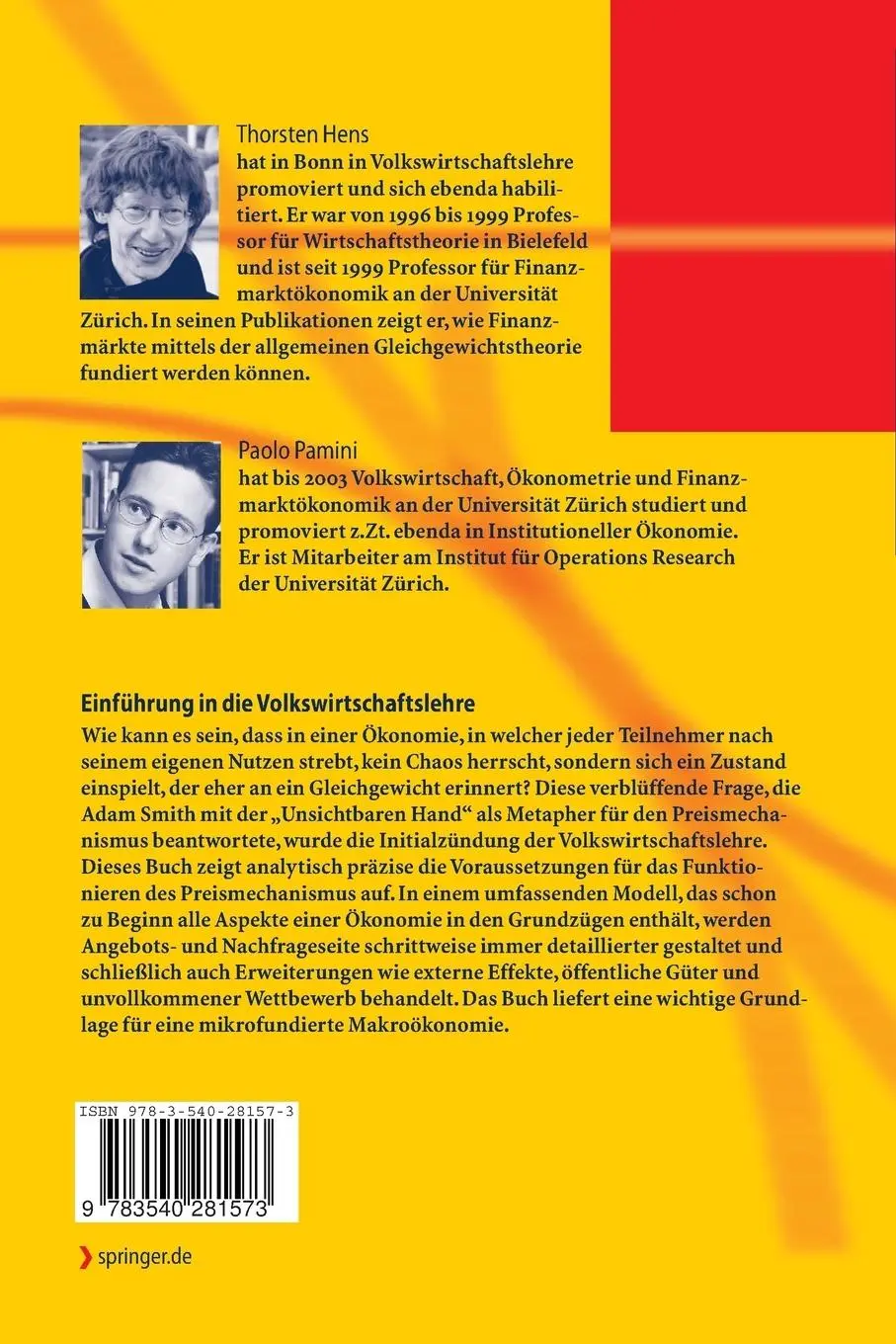 Rückseite: 9783540281573 | Grundzüge der analytischen Mikroökonomie | Paolo Pamini (u. a.) | Buch