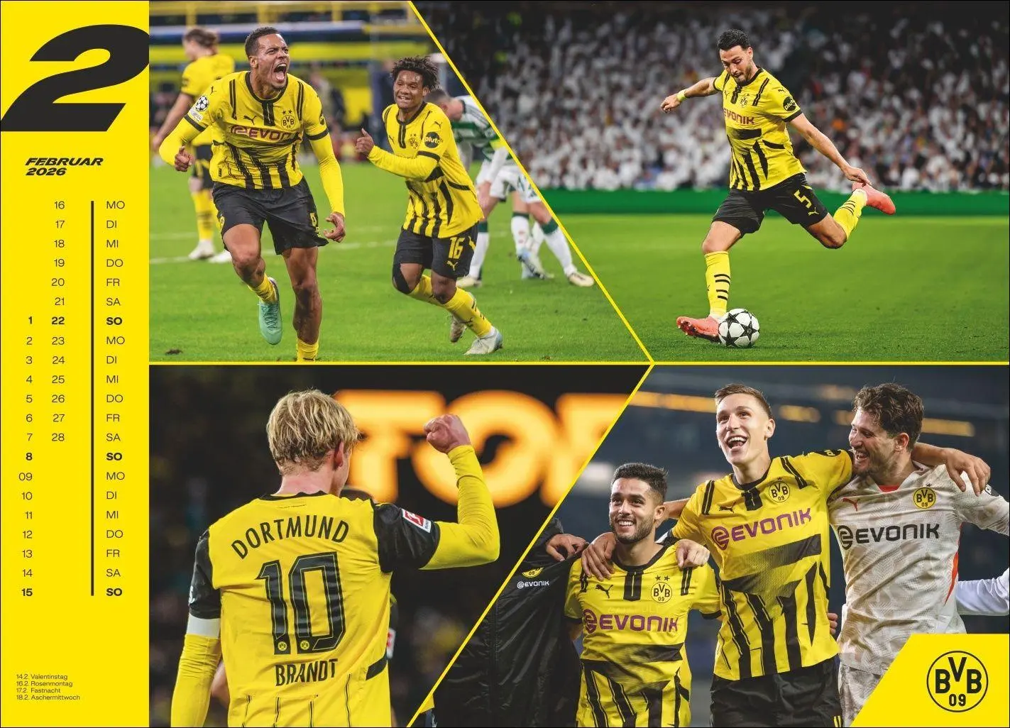 Bild: 9783756411573 | BVB Edition Kalender 2026 | Heye | Kalender | Bundesliga Kalender Heye