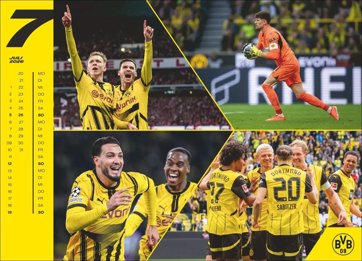 Bild: 9783756411573 | BVB Edition Kalender 2026 | Heye | Kalender | Bundesliga Kalender Heye