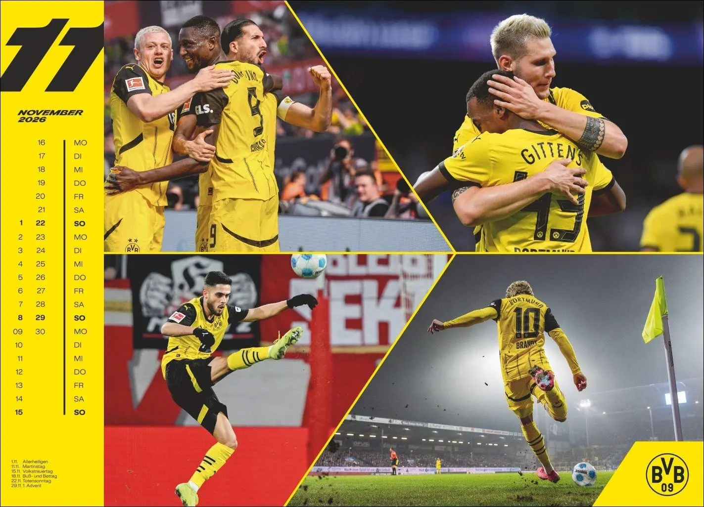 Bild: 9783756411573 | BVB Edition Kalender 2026 | Heye | Kalender | Bundesliga Kalender Heye