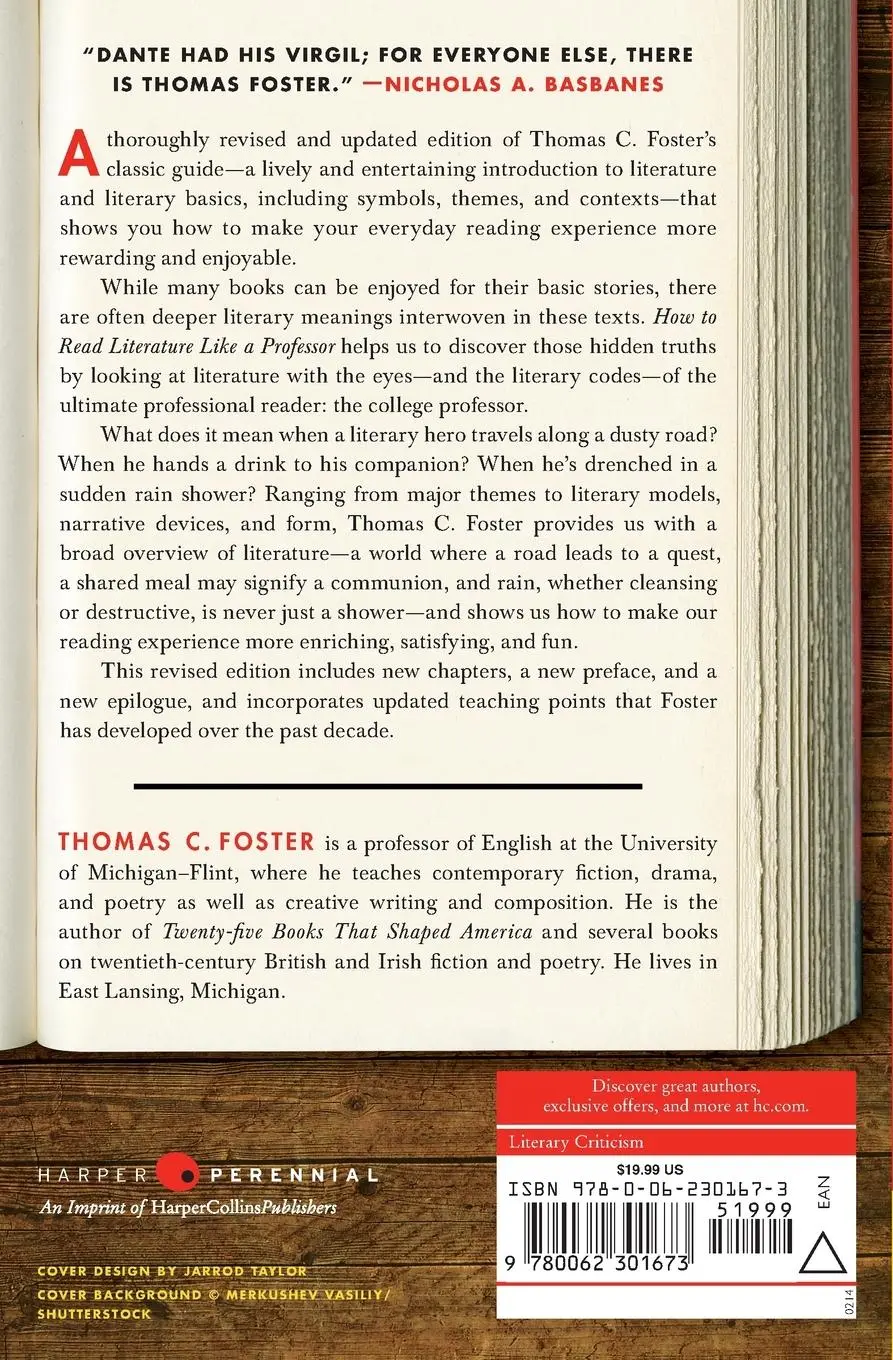 Rückseite: 9780062301673 | How to Read Literature Like a Professor Revised Edition | Foster