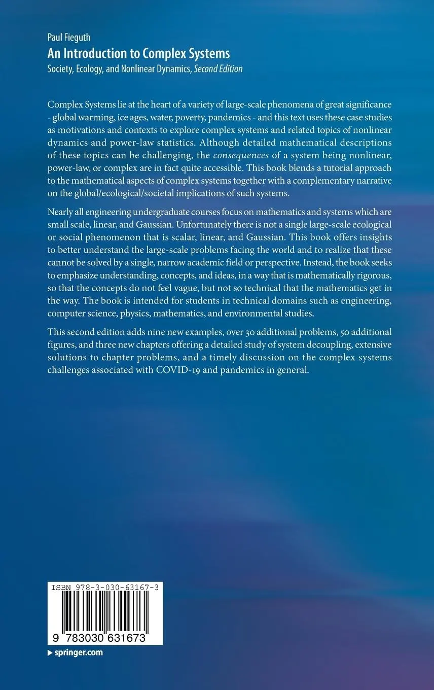Rückseite: 9783030631673 | An Introduction to Complex Systems | Paul Fieguth | Buch | xiv | 2021