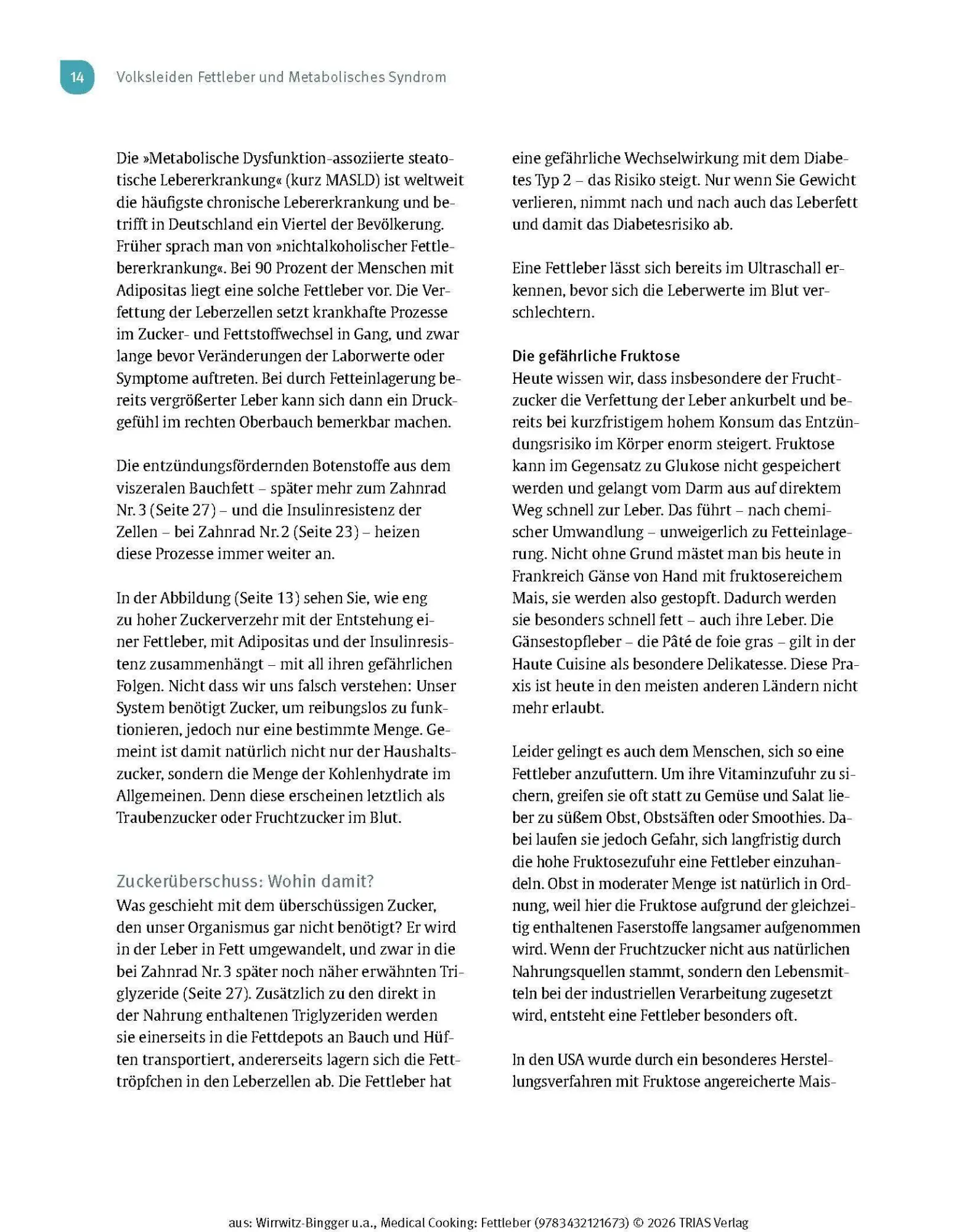 Bild: 9783432121673 | Medical Cooking: Fettleber | Andrea Wirrwitz-Bingger | Buch | 208 S.