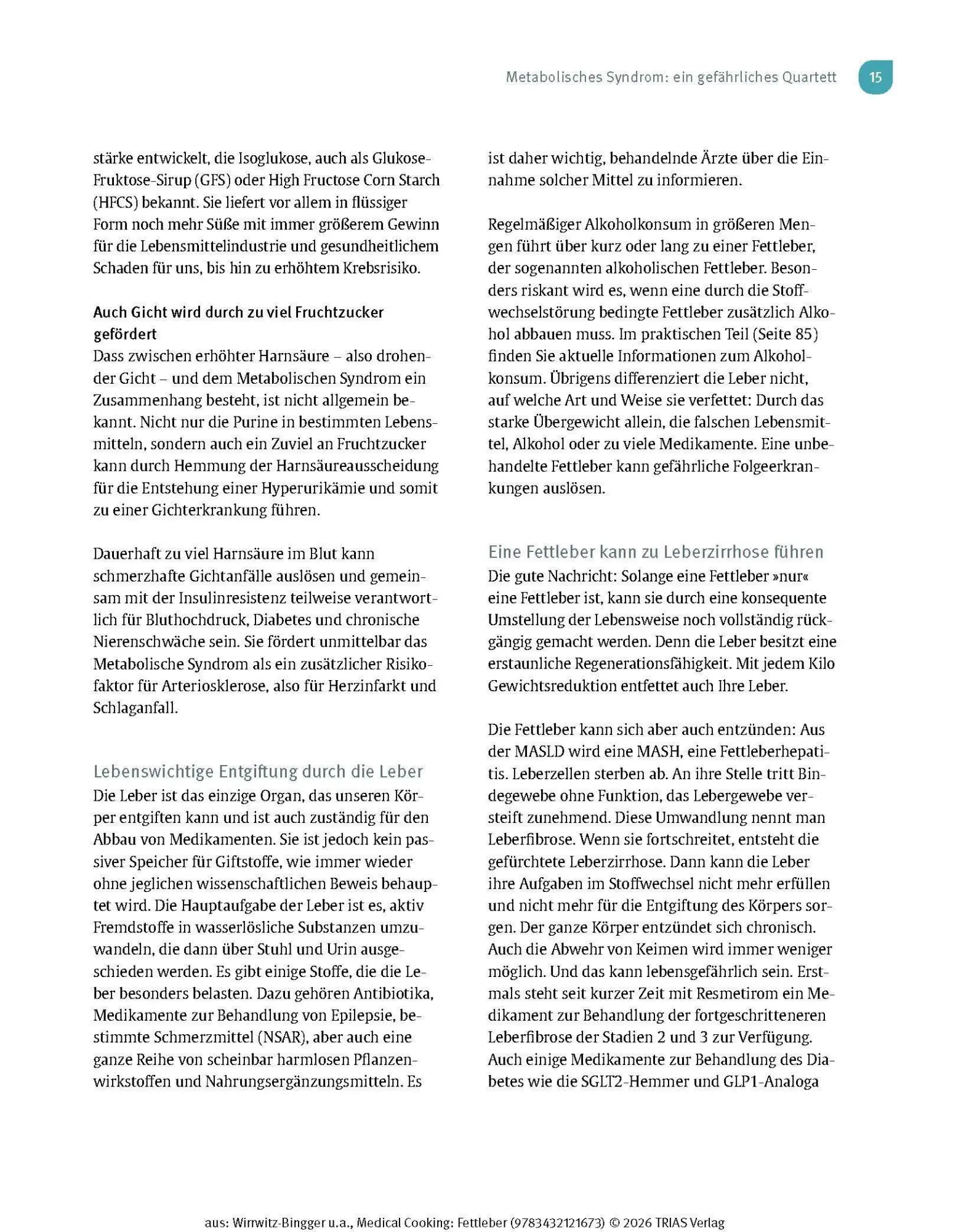 Bild: 9783432121673 | Medical Cooking: Fettleber | Andrea Wirrwitz-Bingger | Buch | 208 S.