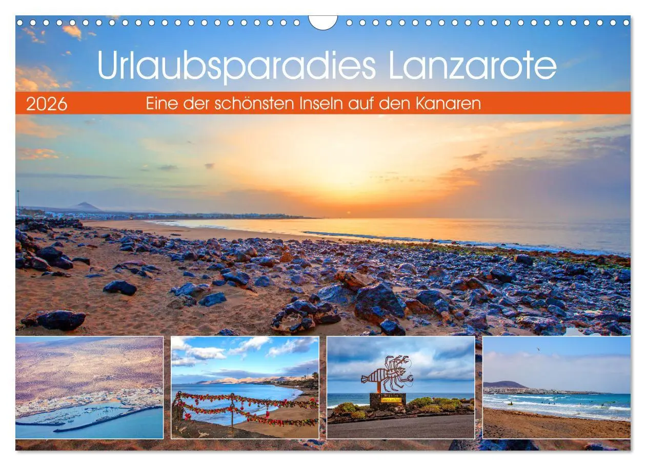 Cover: 9783457421673 | Urlaubsparadies Lanzarote (Wandkalender 2026 DIN A3 quer), CALVENDO...
