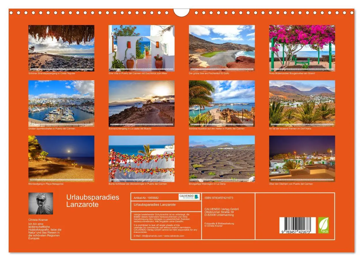 Bild: 9783457421673 | Urlaubsparadies Lanzarote (Wandkalender 2026 DIN A3 quer), CALVENDO...
