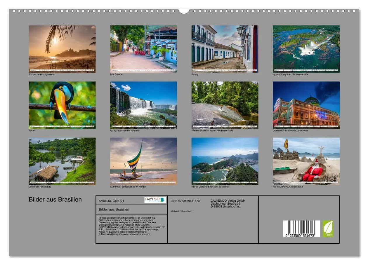 Bild: 9783569531673 | Bilder aus Brasilien (hochwertiger Premium Wandkalender 2027 DIN A2...