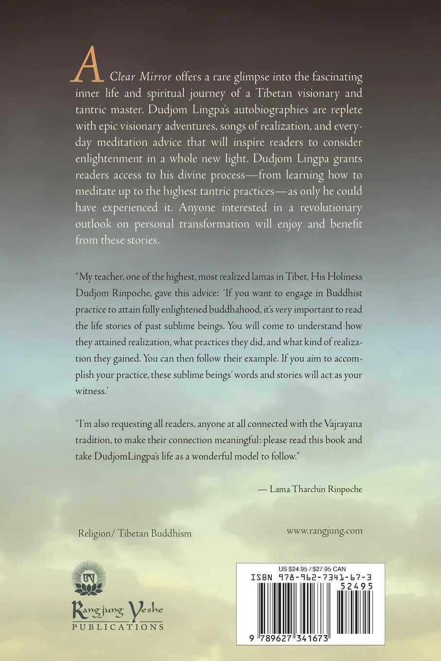 Rückseite: 9789627341673 | A Clear Mirror | Traktung Dudjom Lingpa | Taschenbuch | Englisch