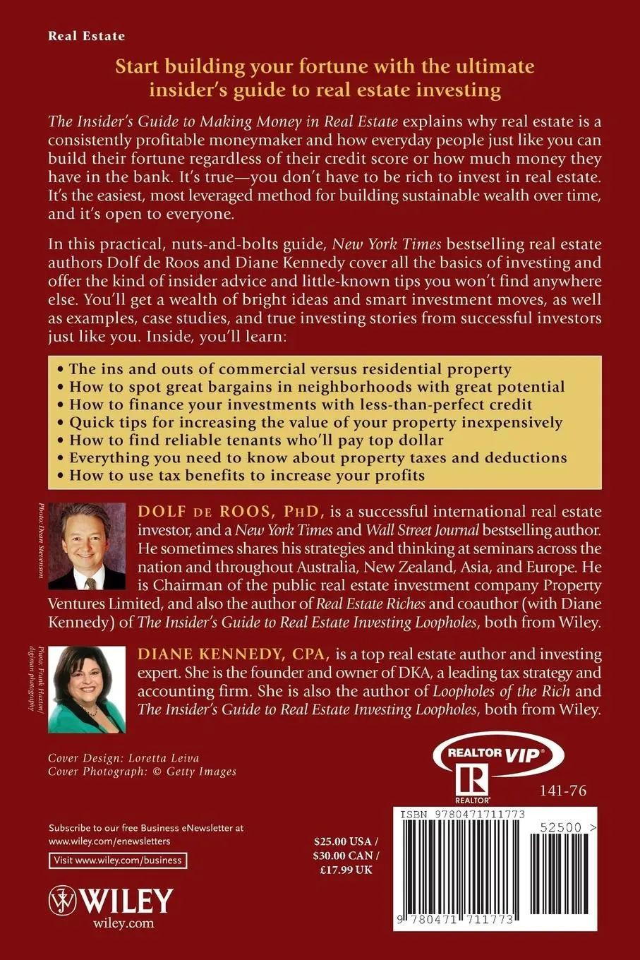 Rückseite: 9780471711773 | The Insider's Guide to Making Money in Real Estate | Roos (u. a.)