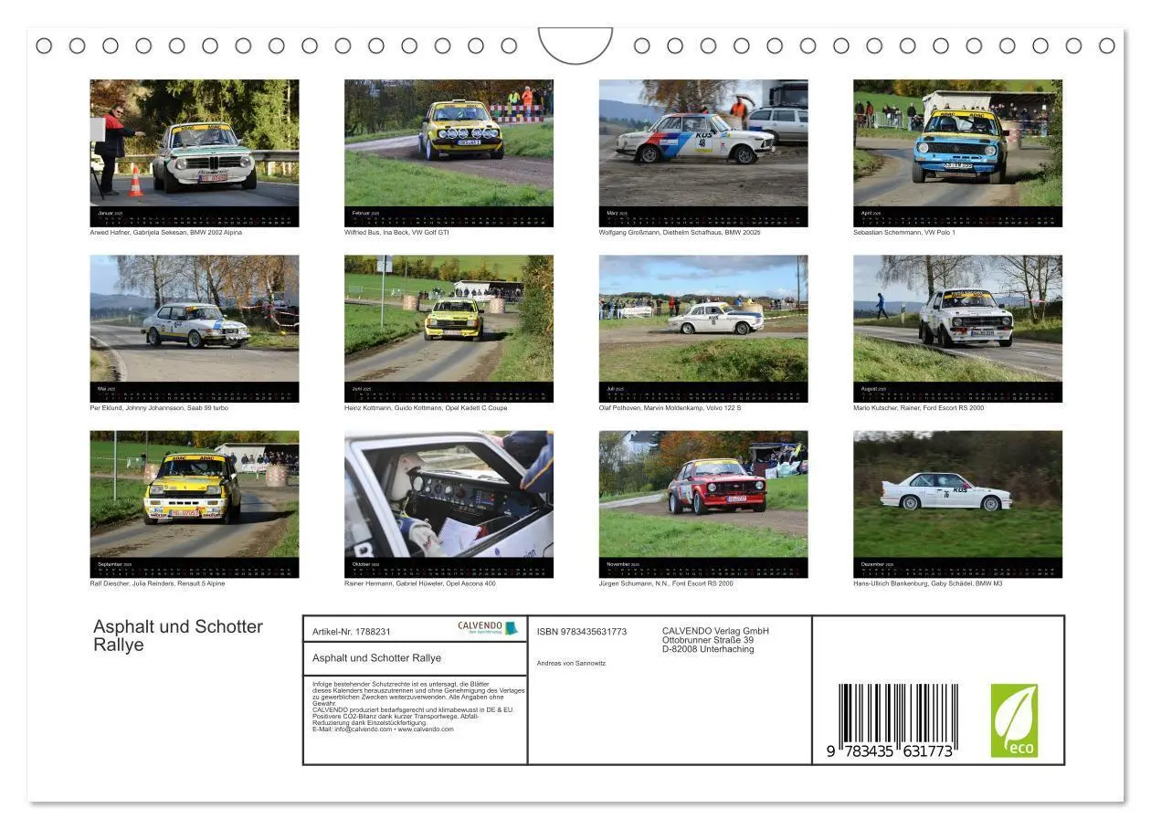 Bild: 9783435631773 | Asphalt und Schotter Rallye (Wandkalender 2025 DIN A4 quer),...