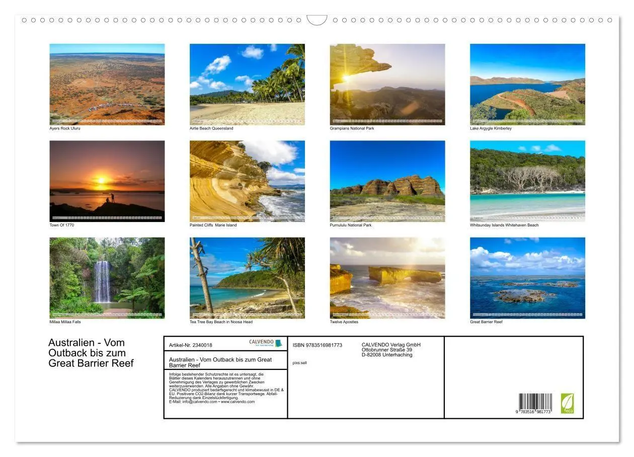 Bild: 9783516981773 | Australien - Vom Outback bis zum Great Barrier Reef (Wandkalender...