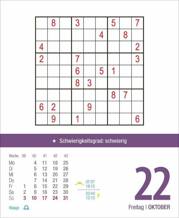 Bild: 9783819301773 | Profi Sudoku 2027 | Korsch Verlag | Kalender | 328 S. | Deutsch | 2027