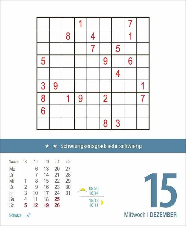 Bild: 9783819301773 | Profi Sudoku 2027 | Korsch Verlag | Kalender | 328 S. | Deutsch | 2027
