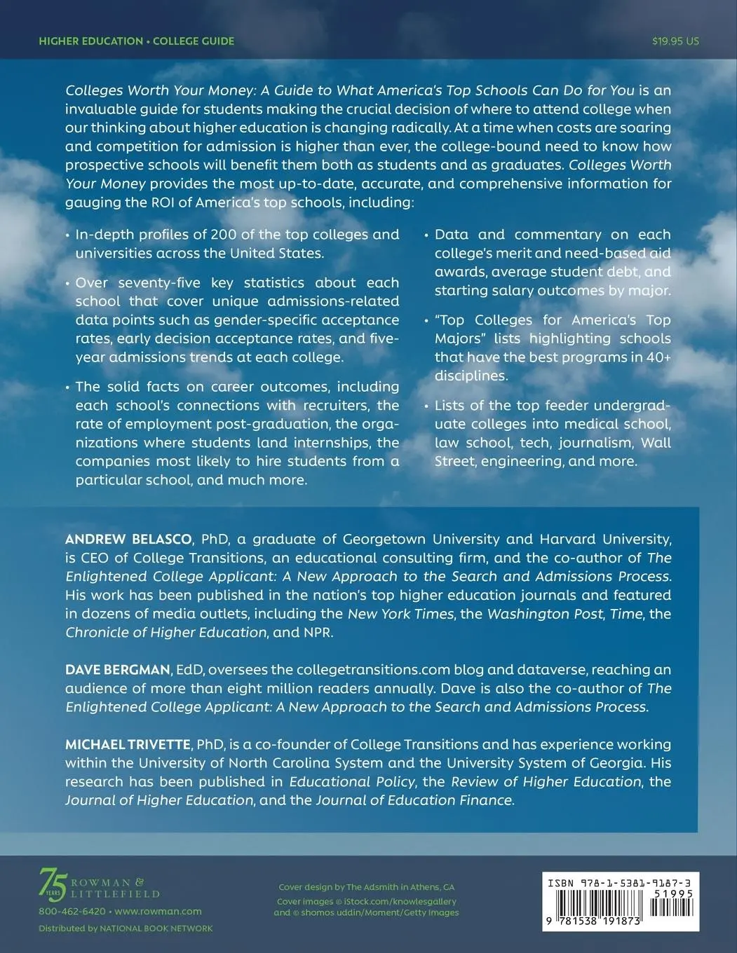 Rückseite: 9781538191873 | Colleges Worth Your Money | Andrew Belasco (u. a.) | Taschenbuch