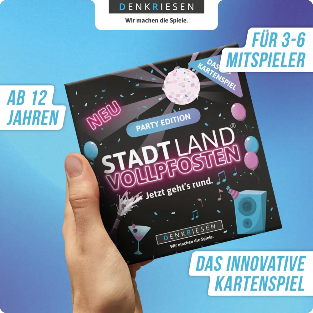 Bild: 4260528091973 | DENKRIESEN - STADT LAND VOLLPFOSTEN® - Das Kartenspiel - PARTY...