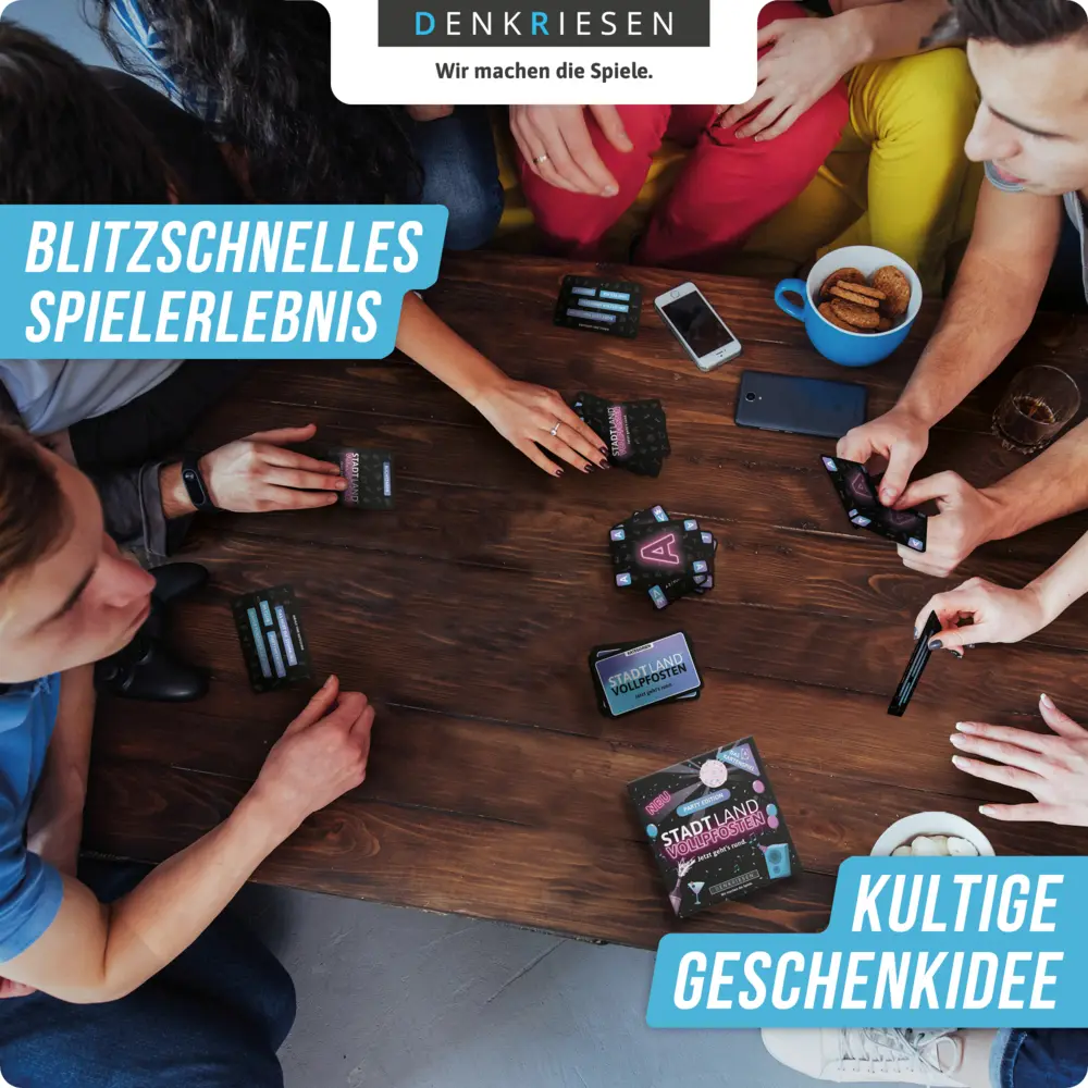 Bild: 4260528091973 | DENKRIESEN - STADT LAND VOLLPFOSTEN® - Das Kartenspiel - PARTY...