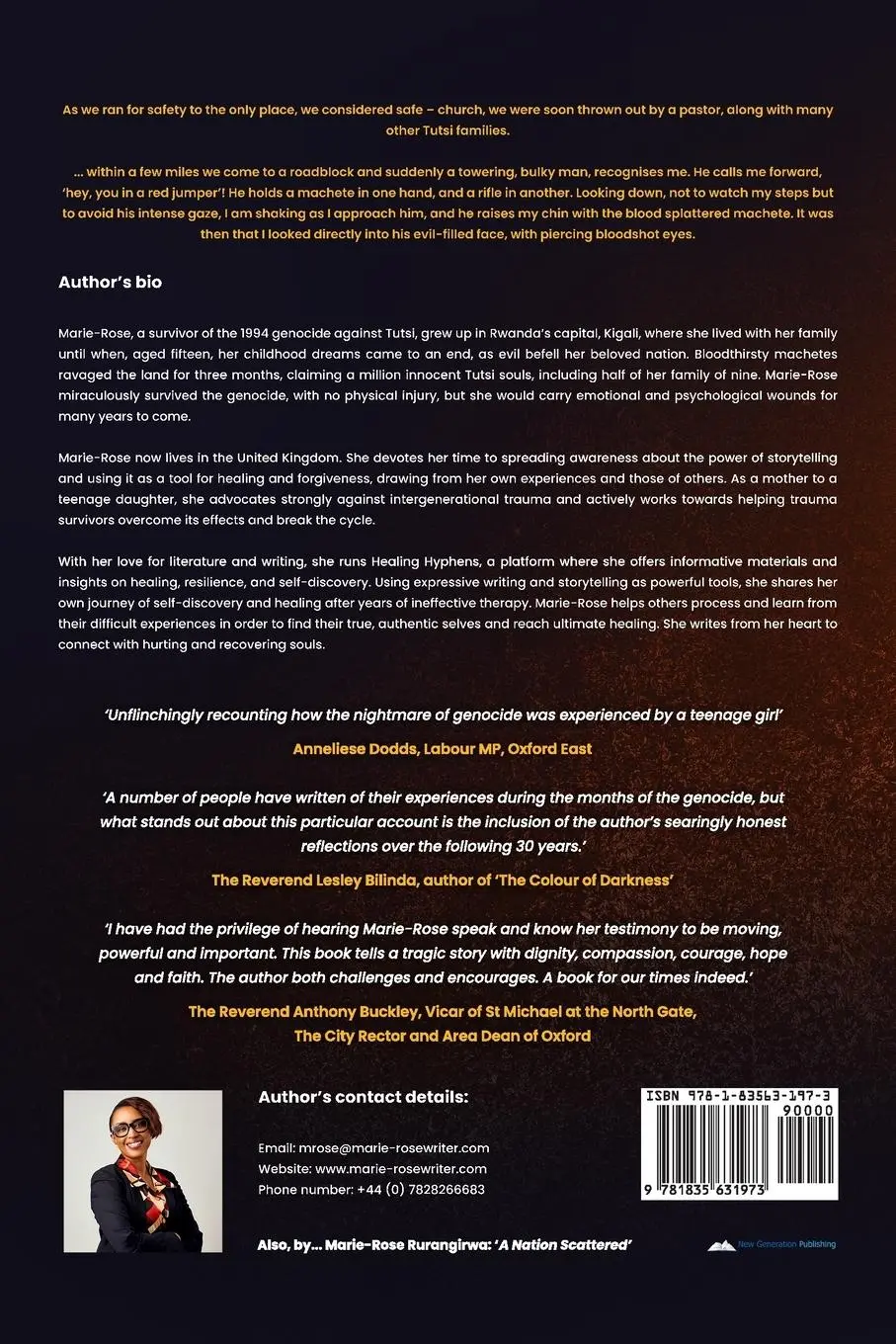 Rückseite: 9781835631973 | A Life in the Lost Years | Marie-Rose Rurangirwa | Taschenbuch | 2024