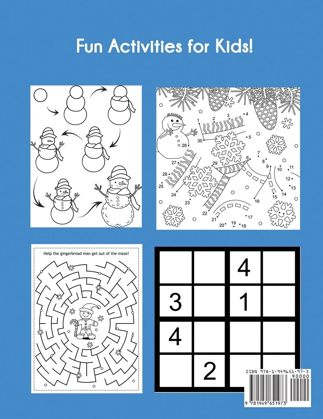 Rückseite: 9781949651973 | Christmas Activity Book for Kids | Blue Wave Press | Taschenbuch