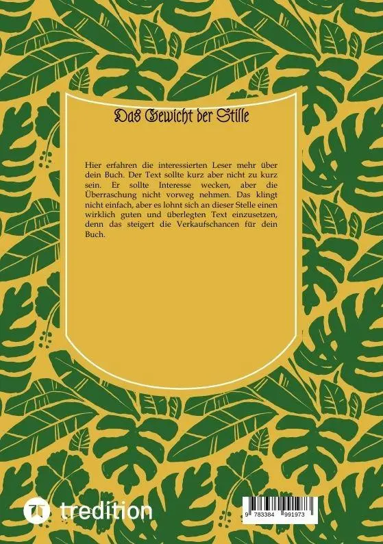 Rückseite: 9783384991973 | Das Gewicht der Stille | Zwischen Kontrolle und Chaos | Dagmar Trebing
