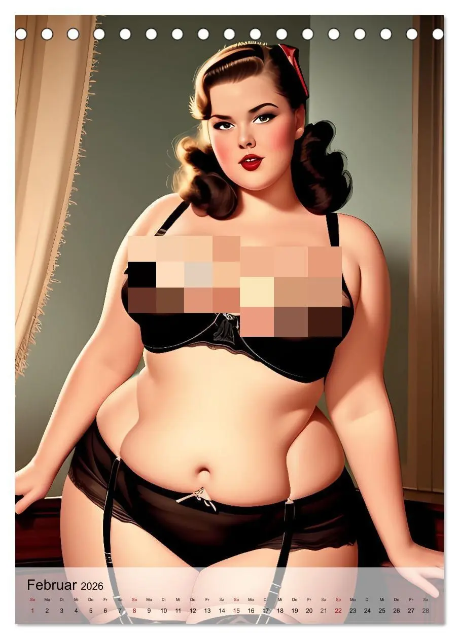 Bild: 9783516271973 | Pin up Girls Heiße Kurven mit Retro Charme (Tischkalender 2026 DIN...
