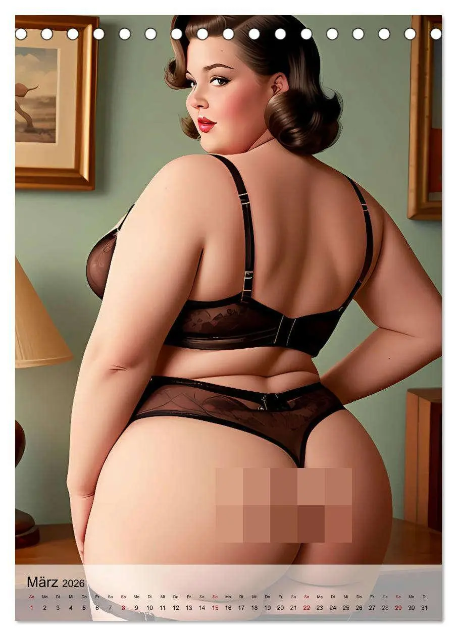 Bild: 9783516271973 | Pin up Girls Heiße Kurven mit Retro Charme (Tischkalender 2026 DIN...