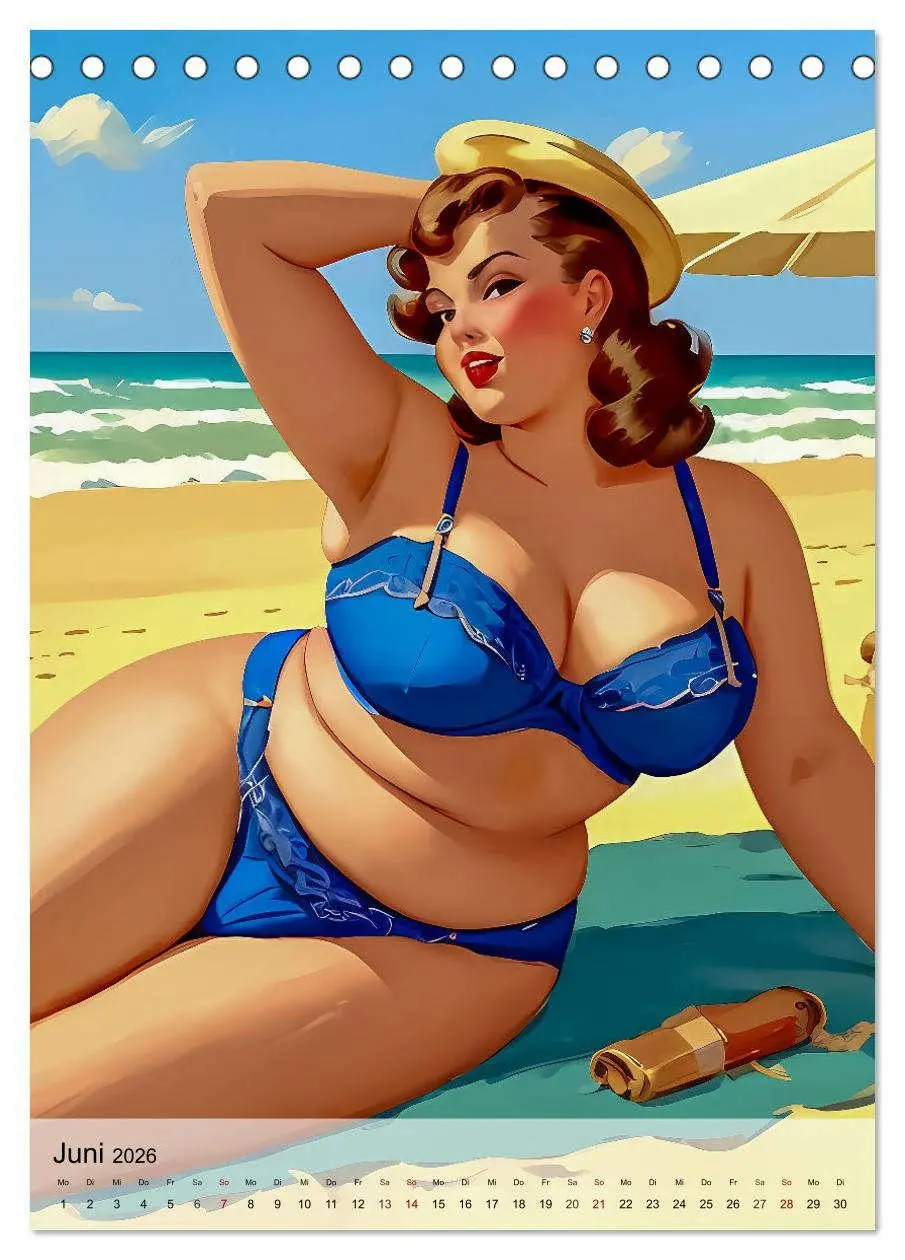 Bild: 9783516271973 | Pin up Girls Heiße Kurven mit Retro Charme (Tischkalender 2026 DIN...