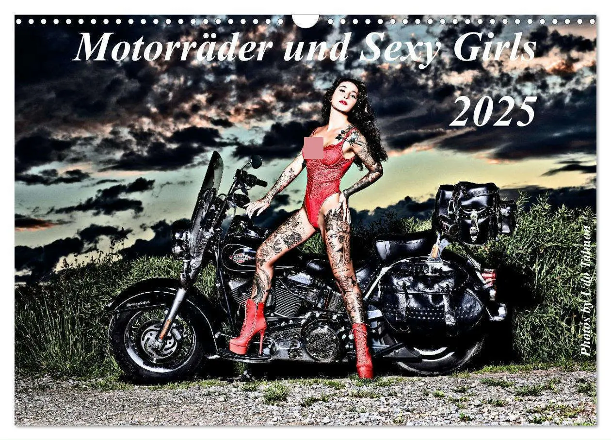 Cover: 9783457142073 | Motorräder und Sexy Girls (Wandkalender 2025 DIN A3 quer), CALVENDO...