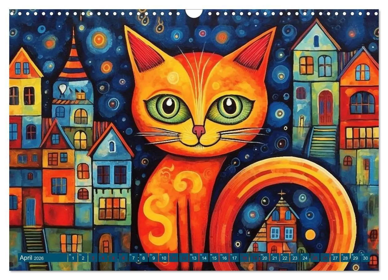 Bild: 9783457522073 | Lustige Katzen im Stil der Meister (Wandkalender 2026 DIN A3 quer),...