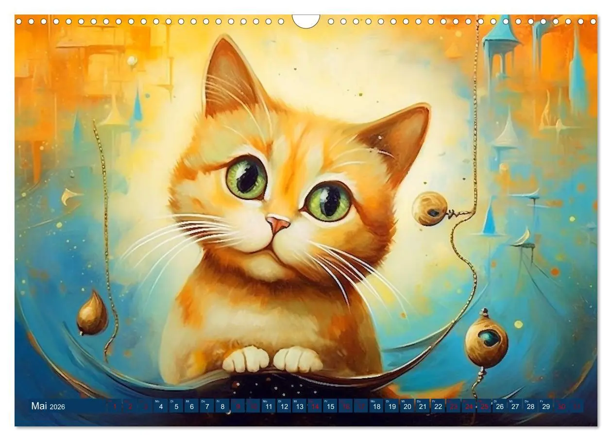 Bild: 9783457522073 | Lustige Katzen im Stil der Meister (Wandkalender 2026 DIN A3 quer),...