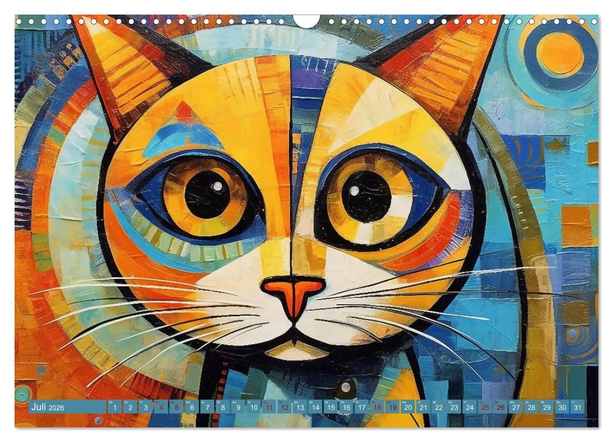 Bild: 9783457522073 | Lustige Katzen im Stil der Meister (Wandkalender 2026 DIN A3 quer),...