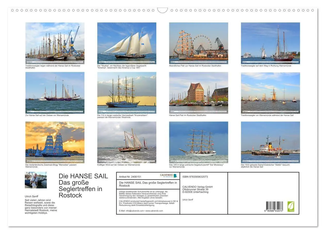 Bild: 9783569632073 | Die HANSE SAIL Das große Seglertreffen in Rostock (Wandkalender...