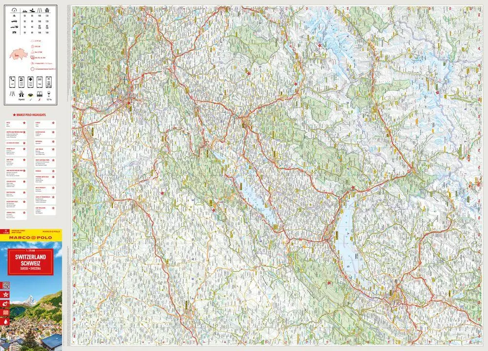 Bild: 9783575022073 | MARCO POLO Reisekarte Schweiz 1:275.000 | Marco Polo | (Land-)Karte