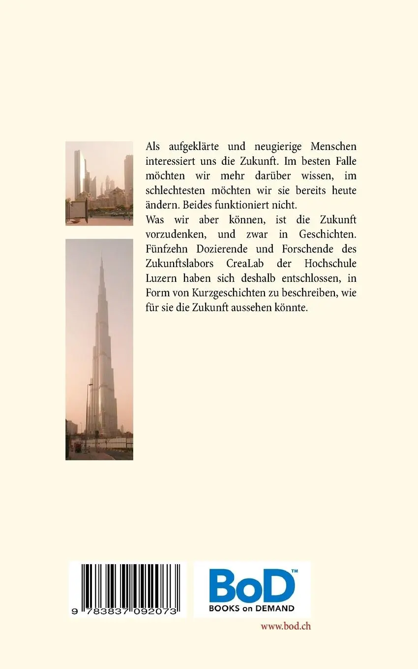 Rückseite: 9783837092073 | Zukunftsgeschichten | Band 1: Megatrends | Crealab Zukunftslabor