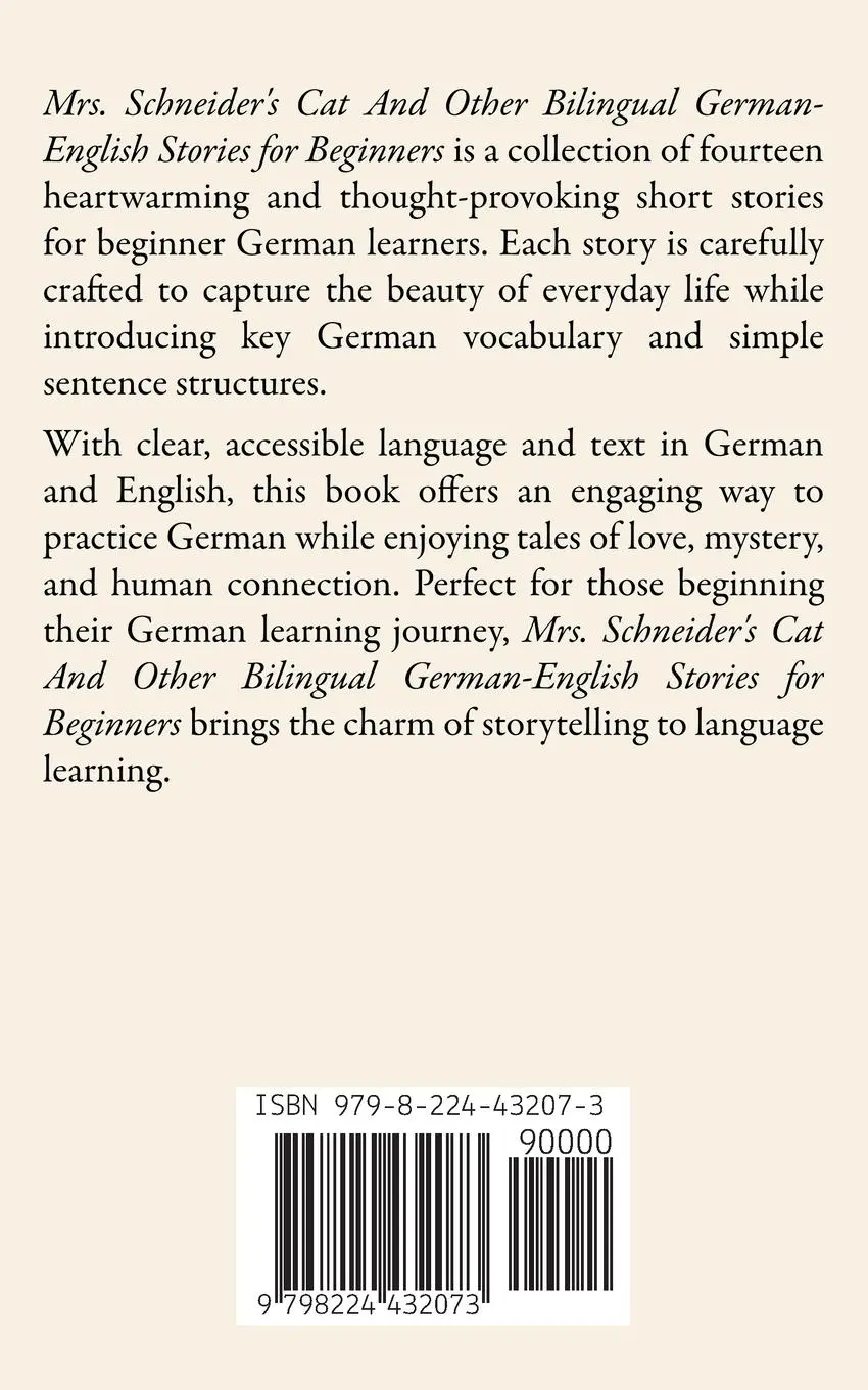 Rückseite: 9798224432073 | Mrs. Schneider's Cat And Other Bilingual German-English Stories for...
