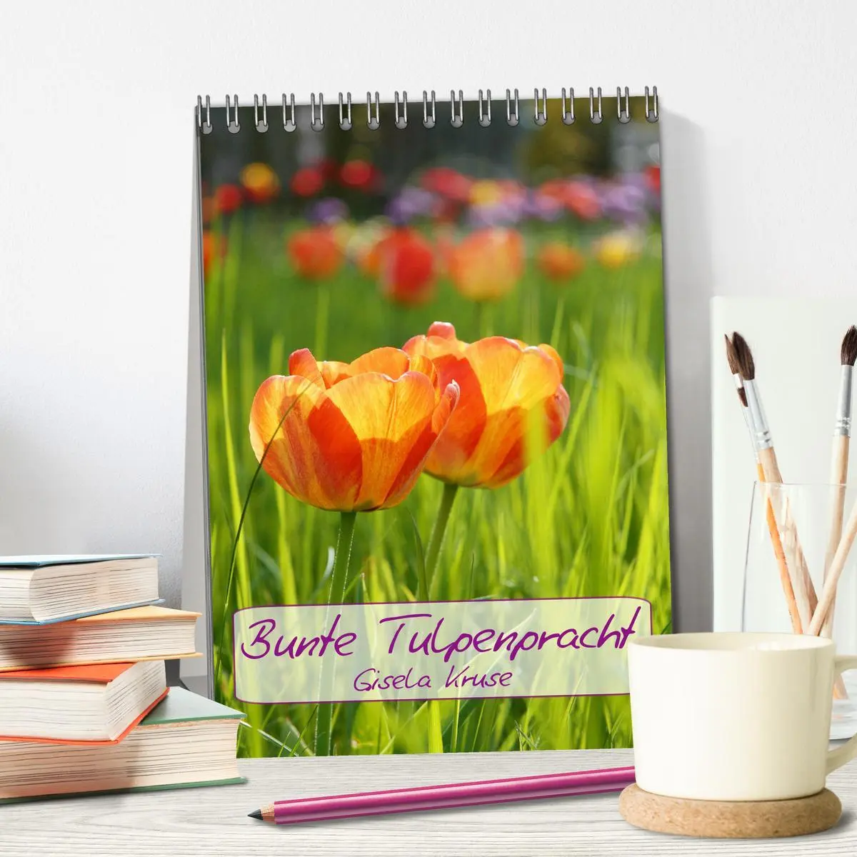 Bild: 9783516392173 | Bunte Tulpenpracht (Tischkalender 2026 DIN A5 hoch), CALVENDO...
