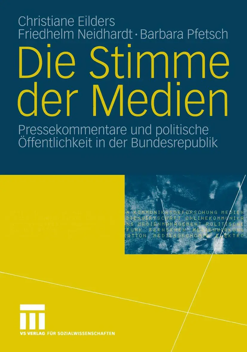 Cover: 9783531142173 | Die Stimme der Medien | Christiane Eilders (u. a.) | Taschenbuch