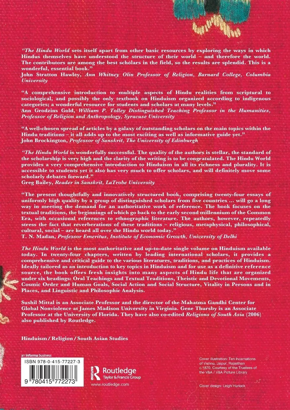 Rückseite: 9780415772273 | The Hindu World | Sushil Mittal (u. a.) | Taschenbuch | Englisch
