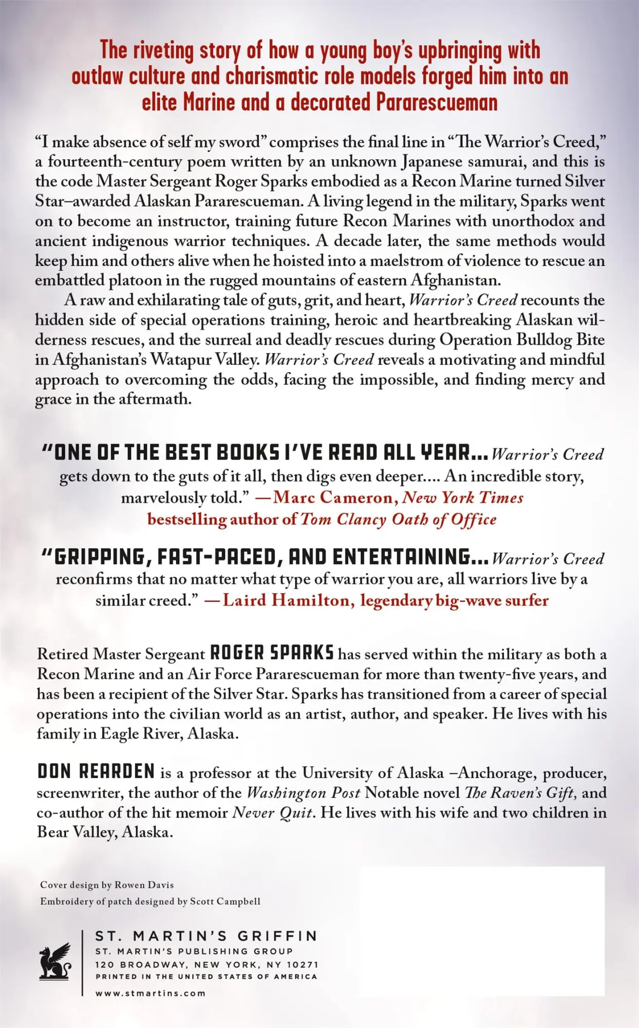 Rückseite: 9781250622273 | Warrior's Creed | Roger Sparks | Taschenbuch | Englisch | 2020
