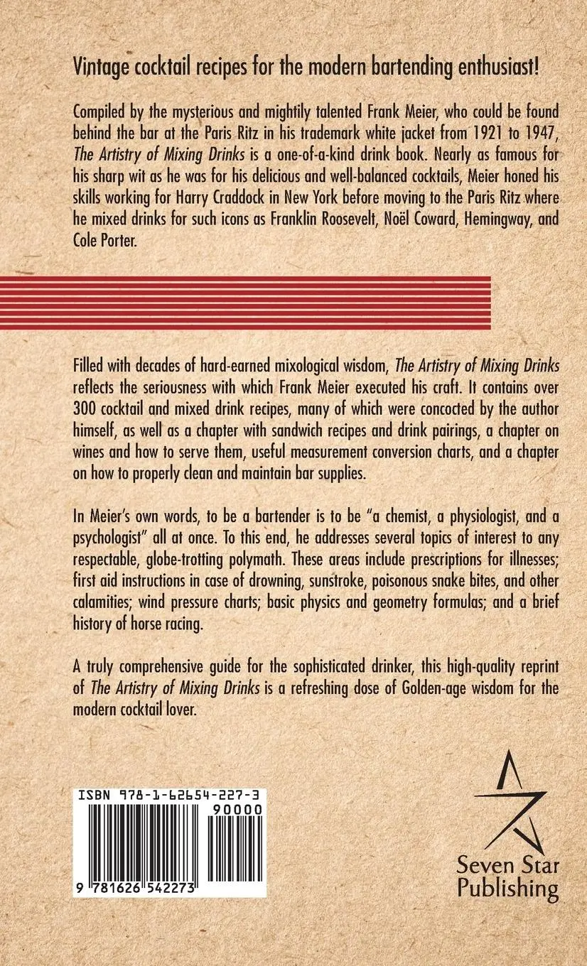 Rückseite: 9781626542273 | The Artistry Of Mixing Drinks (1934) | Ross Brown | Buch | Gebunden