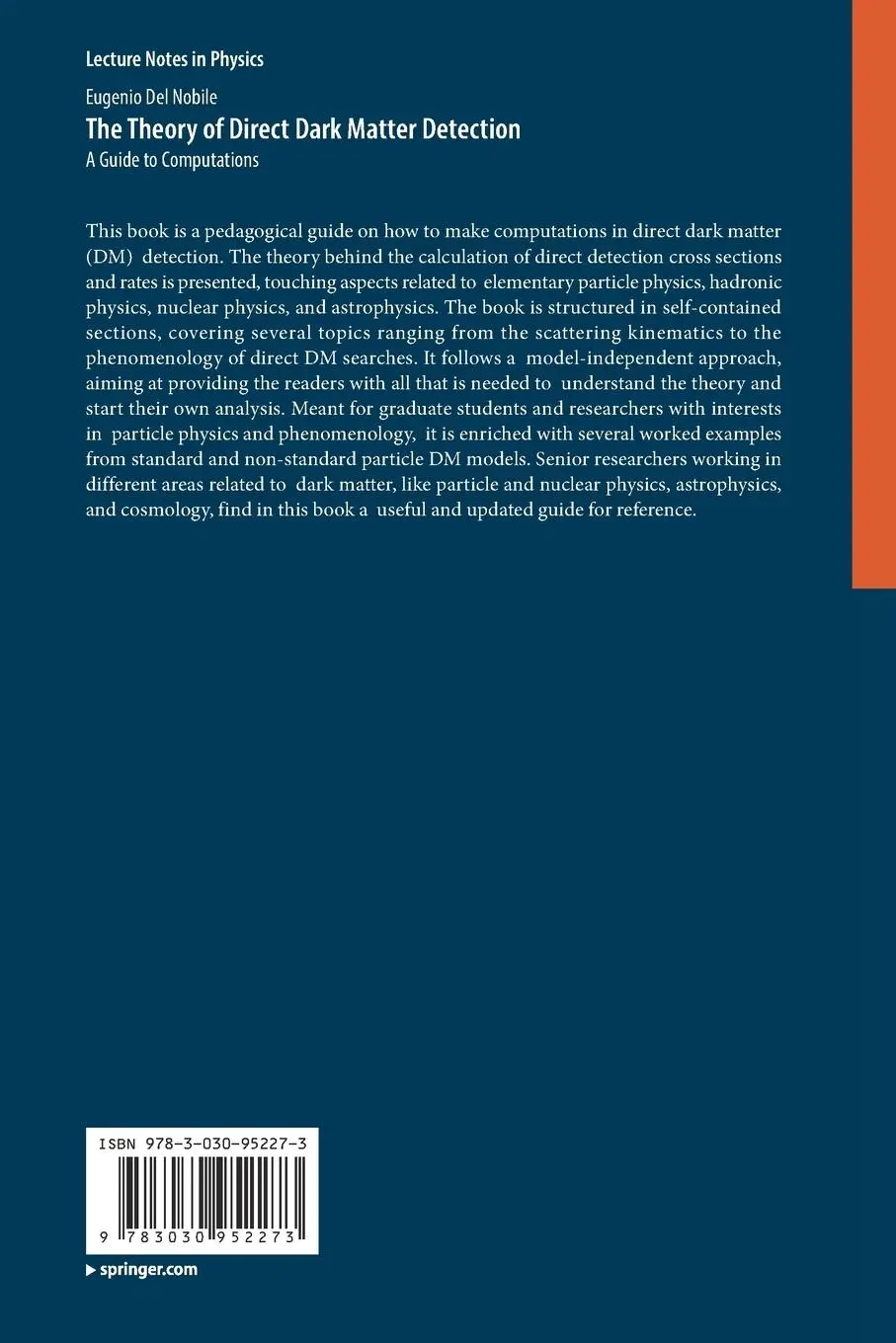 Rückseite: 9783030952273 | The Theory of Direct Dark Matter Detection | A Guide to Computations