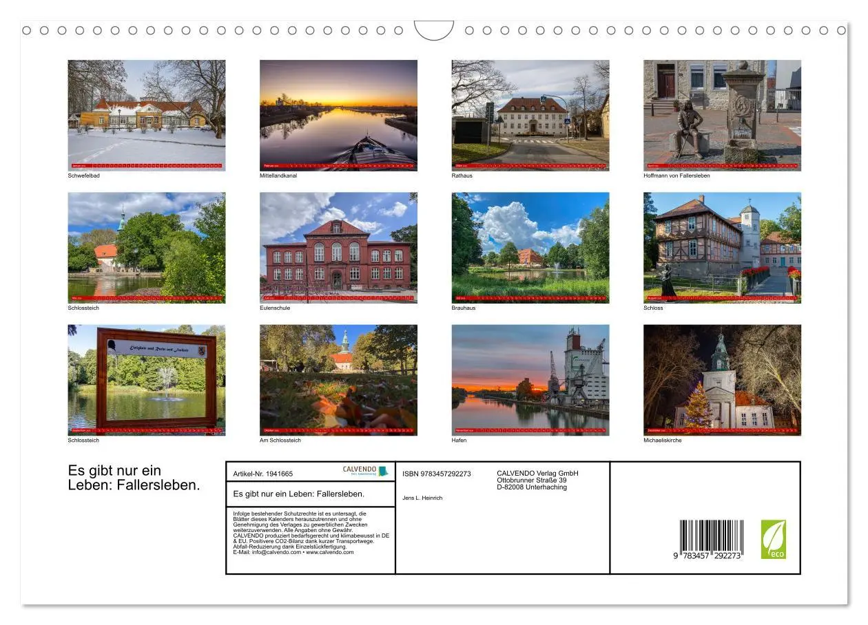 Bild: 9783457292273 | Es gibt nur ein Leben: Fallersleben. (Wandkalender 2026 DIN A3...