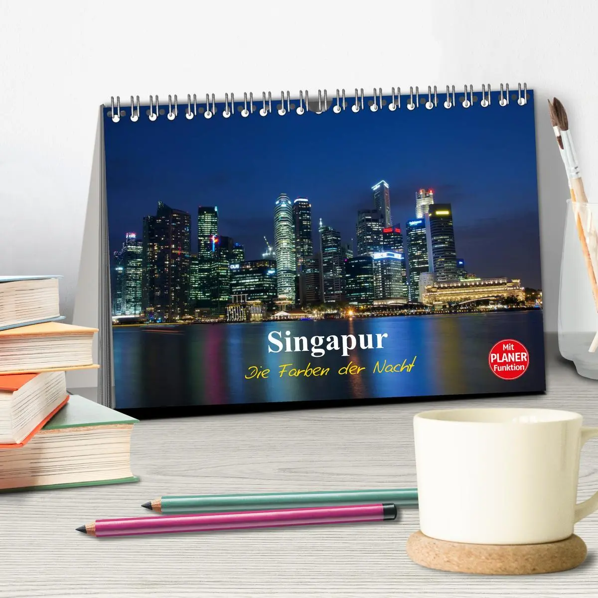 Bild: 9783457982273 | Singapur - Die Farben der Nacht (Tischkalender 2026 DIN A5 quer),...