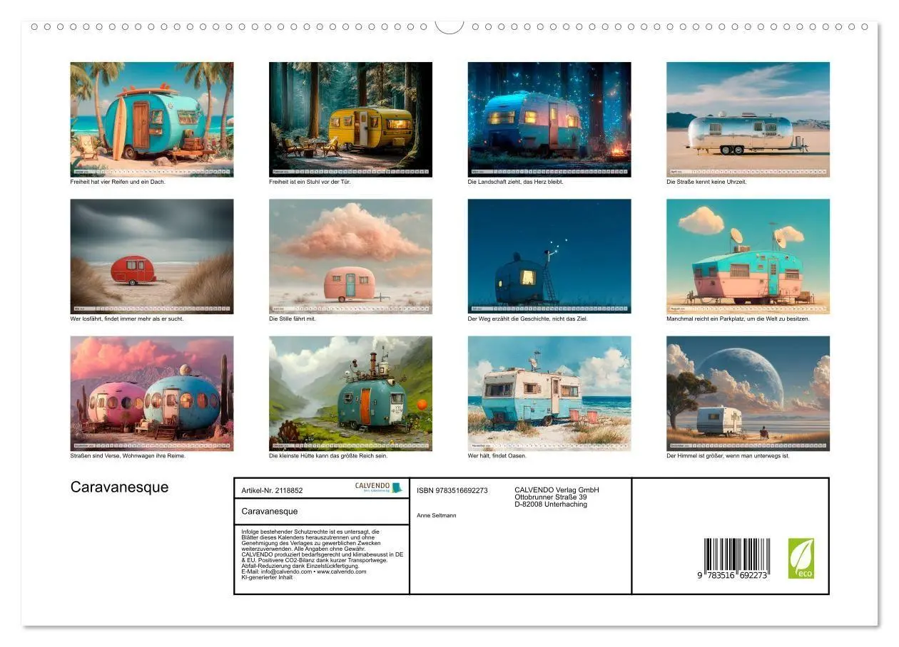 Bild: 9783516692273 | Caravanesque (hochwertiger Premium Wandkalender 2026 DIN A2 quer),...
