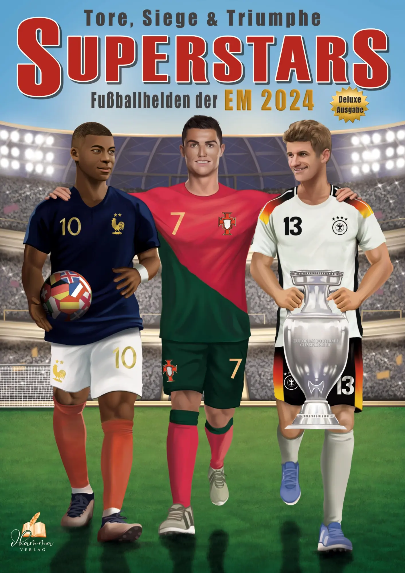 Cover: 9783986572273 | Fußball Malbuch - Tore, Siege &amp; Triumphe SUPERSTARS Fußballhelden...