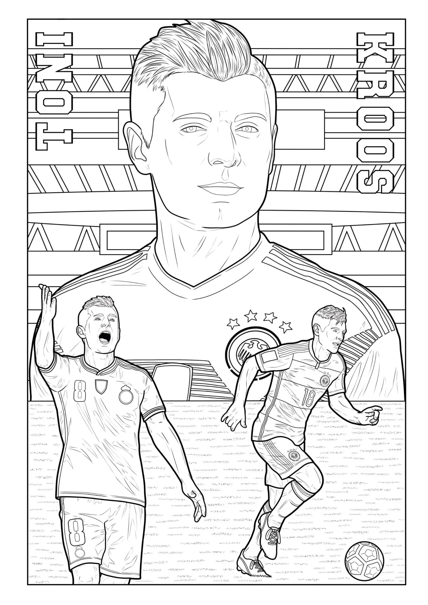 Bild: 9783986572273 | Fußball Malbuch - Tore, Siege &amp; Triumphe SUPERSTARS Fußballhelden...