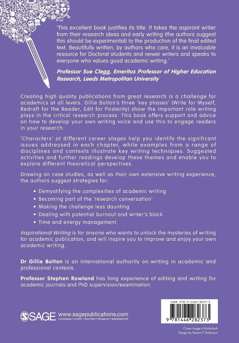 Rückseite: 9781446282373 | Inspirational Writing for Academic Publication | Bolton (u. a.) | Buch