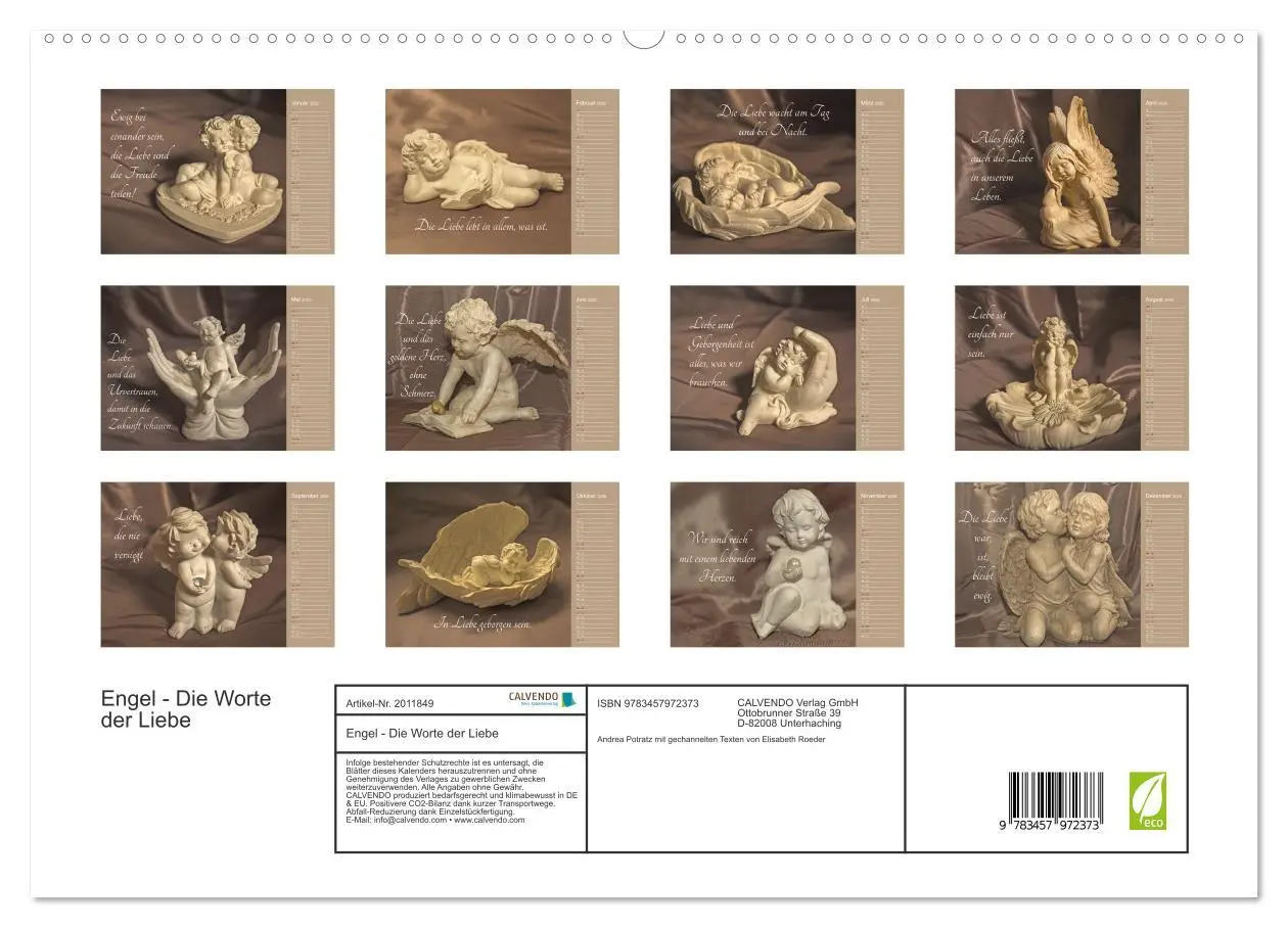 Bild: 9783457972373 | Engel - Die Worte der Liebe (hochwertiger Premium Wandkalender 2026...