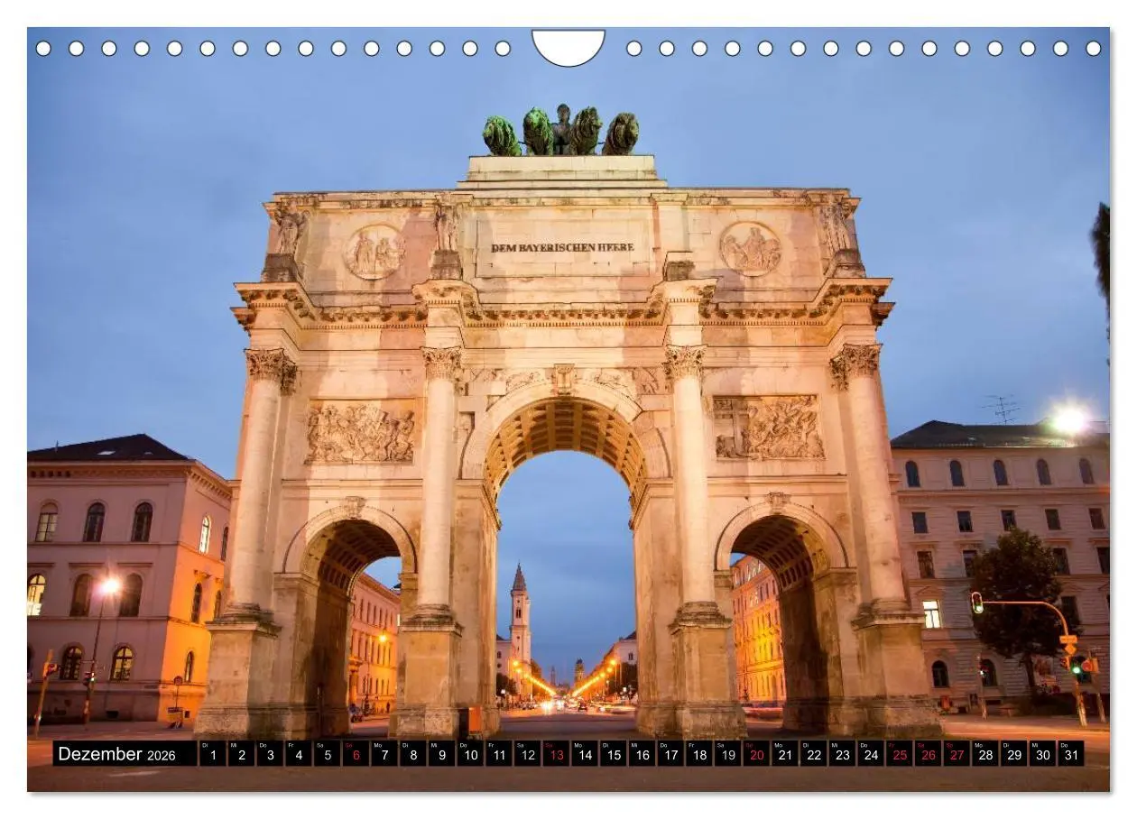 Bild: 9783516132373 | Landeshauptstadt München (Wandkalender 2026 DIN A4 quer), CALVENDO...